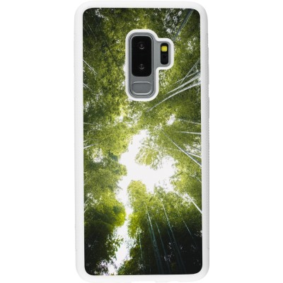 Coque Samsung Galaxy S9+ - Silicone rigide blanc Spring 23 forest blue sky