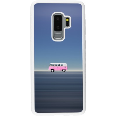 Coque Samsung Galaxy S9+ - Silicone rigide blanc Spring 23 pink bus