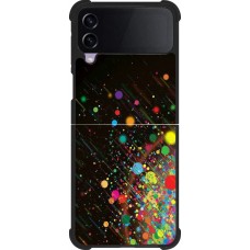 Samsung Galaxy Z Flip3 5G Case Hülle - Silikon schwarz Abstract Bubble Lines