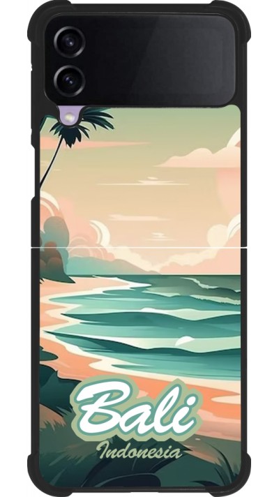 Coque Samsung Galaxy Z Flip3 5G - Silicone rigide noir Bali Landscape