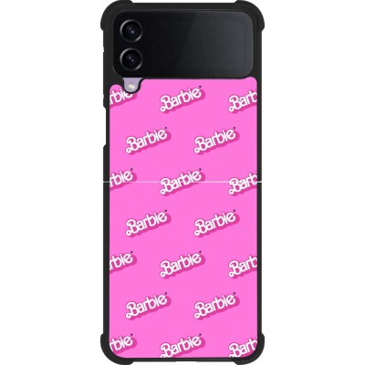 Coque Samsung Galaxy Z Flip3 5G - Silicone rigide noir Barbie Pattern