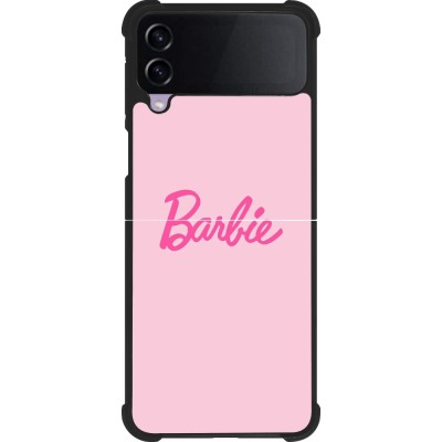 Coque Samsung Galaxy Z Flip3 5G - Silicone rigide noir Barbie Text