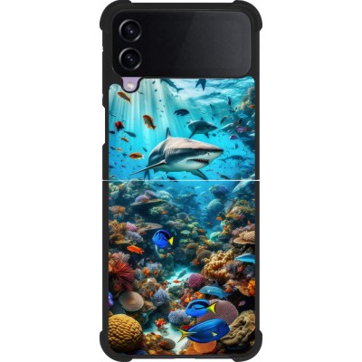 Coque Samsung Galaxy Z Flip3 5G - Silicone rigide noir Bora Bora Mer et Merveilles