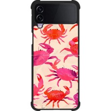 Coque Samsung Galaxy Z Flip3 5G - Silicone rigide noir Crabs Paint