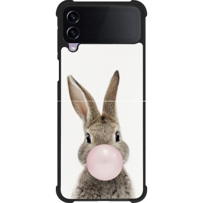 Coque Samsung Galaxy Z Flip3 5G - Silicone rigide noir Easter 2023 bubble gum bunny