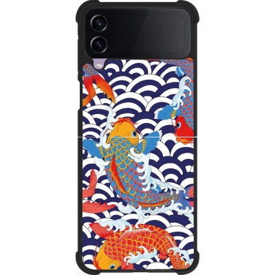 Coque Samsung Galaxy Z Flip3 5G - Silicone rigide noir Easter 2023 japanese fish