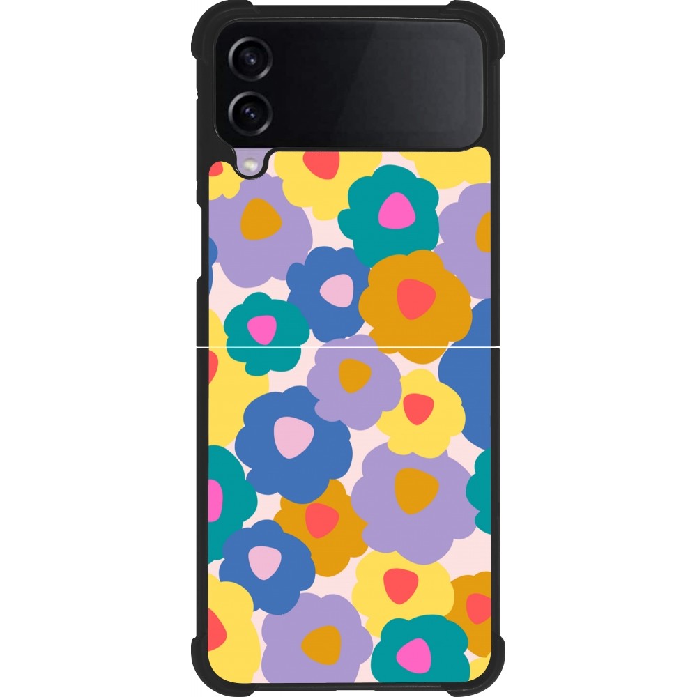 Coque Samsung Galaxy Z Flip3 5G - Silicone rigide noir Easter 2024 flower power