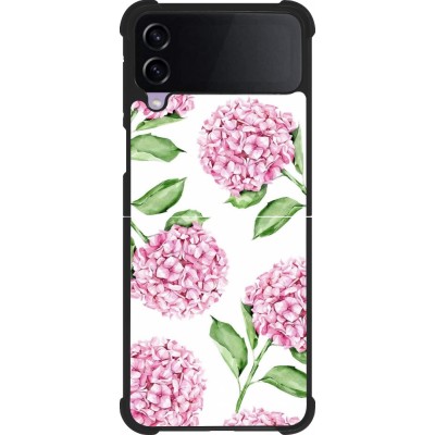 Coque Samsung Galaxy Z Flip3 5G - Silicone rigide noir Easter 2024 pink flowers