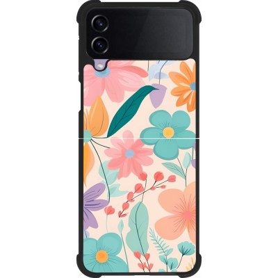 Coque Samsung Galaxy Z Flip3 5G - Silicone rigide noir Easter 2024 spring flowers