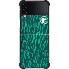 Samsung Galaxy Z Flip3 5G Case Hülle - Silikon schwarz Saudi-Arabien 2022 personalisierbares Fussballtrikot