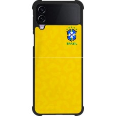 Samsung Galaxy Z Flip3 5G Case Hülle - Silikon schwarz Brasilien 2022 personalisierbares Fußballtrikot