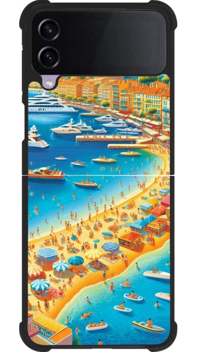 Coque Samsung Galaxy Z Flip3 5G - Silicone rigide noir French Riviera People