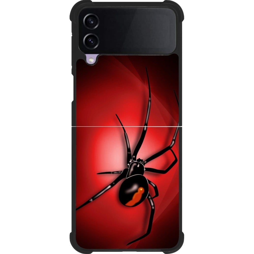 Coque Samsung Galaxy Z Flip3 5G - Silicone rigide noir Halloween 2023 spider black widow