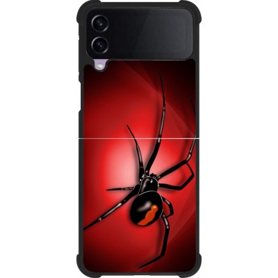 Coque Samsung Galaxy Z Flip3 5G - Silicone rigide noir Halloween 2023 spider black widow