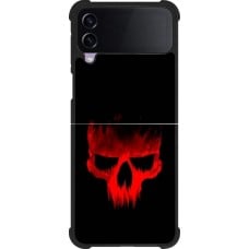 Coque Samsung Galaxy Z Flip3 5G - Silicone rigide noir Halloween 2023 scary skull