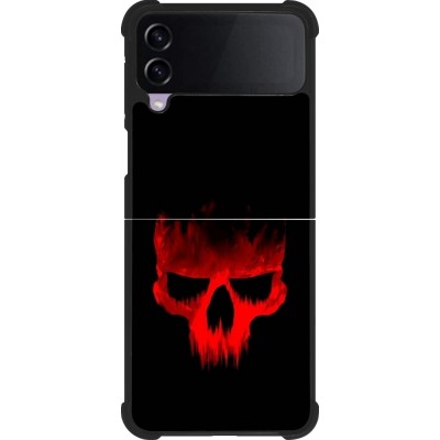 Coque Samsung Galaxy Z Flip3 5G - Silicone rigide noir Halloween 2023 scary skull