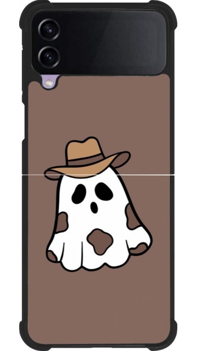 Coque Samsung Galaxy Z Flip3 5G - Silicone rigide noir Halloween 2024 cowboy ghost