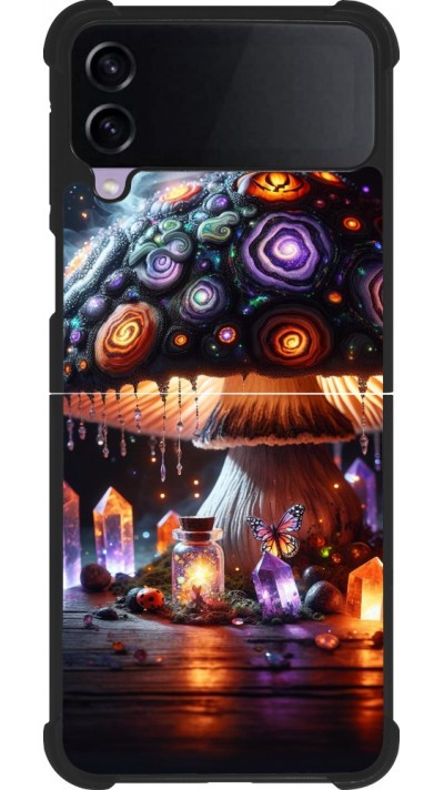 Coque Samsung Galaxy Z Flip3 5G - Silicone rigide noir Halloween Potion Magic