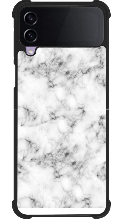 Coque Samsung Galaxy Z Flip3 5G - Silicone rigide noir Marble 01