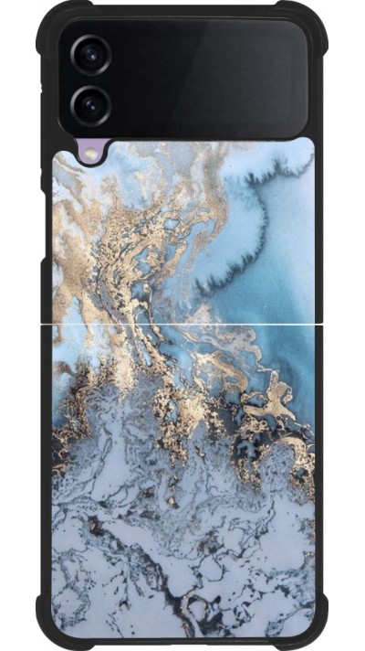 Coque Samsung Galaxy Z Flip3 5G - Silicone rigide noir Marble 04