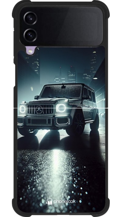 Coque Samsung Galaxy Z Flip3 5G - Silicone rigide noir Mercedes G AMG Night