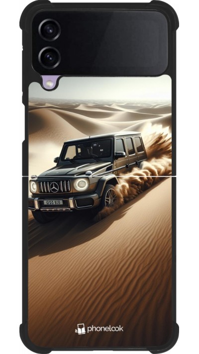 Coque Samsung Galaxy Z Flip3 5G - Silicone rigide noir Mercedes G Drift Desert