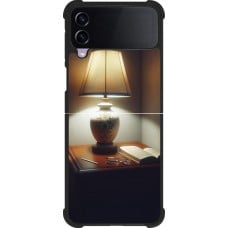 Coque Samsung Galaxy Z Flip3 5G - Silicone rigide noir Midnight Glow