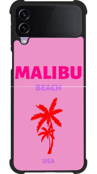 Coque Samsung Galaxy Z Flip3 5G - Silicone rigide noir Pop Summer Destination Malibu