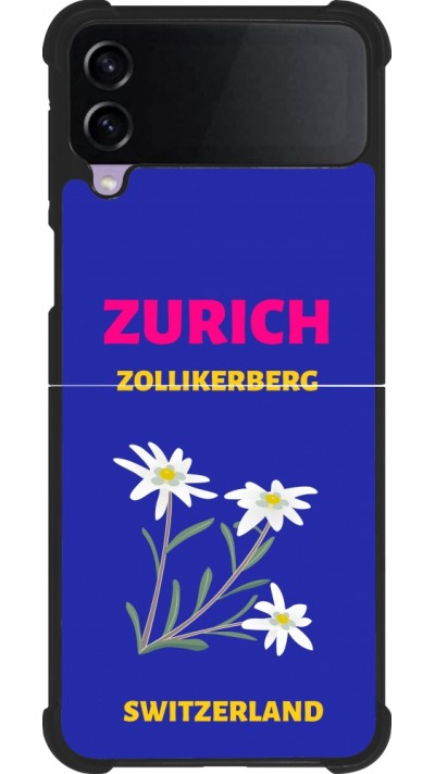 Coque Samsung Galaxy Z Flip3 5G - Silicone rigide noir Pop Summer Destination Zurich