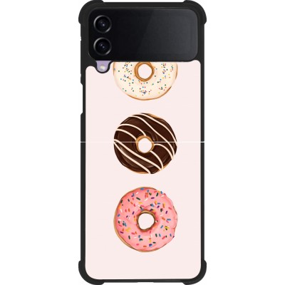 Coque Samsung Galaxy Z Flip3 5G - Silicone rigide noir Spring 23 donuts