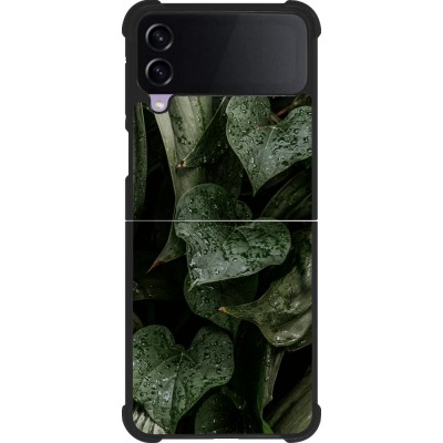 Coque Samsung Galaxy Z Flip3 5G - Silicone rigide noir Spring 23 fresh plants