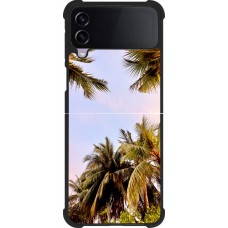 Coque Samsung Galaxy Z Flip3 5G - Silicone rigide noir Summer 2023 palm tree vibe