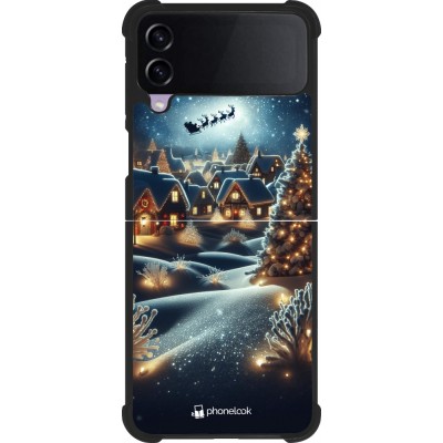 Coque Samsung Galaxy Z Flip3 5G - Silicone rigide noir Noël 2023 Christmas is Coming