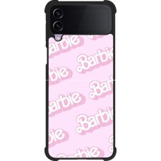 Samsung Galaxy Z Flip4 Case Hülle - Silikon schwarz Barbie light pink pattern