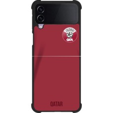 Samsung Galaxy Z Flip4 Case Hülle - Silikon schwarz Katar 2022 personalisierbares Fussballtrikot