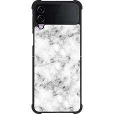 Samsung Galaxy Z Flip4 Case Hülle - Silikon schwarz Marble 01