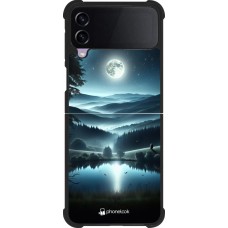 Coque Samsung Galaxy Z Flip4 - Silicone rigide noir Night Sky View