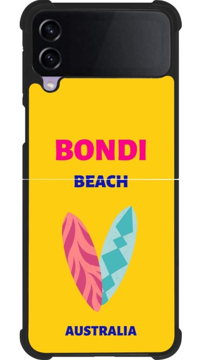 Samsung Galaxy Z Flip4 Case Hülle - Silikon schwarz Pop Summer Destination Bondi