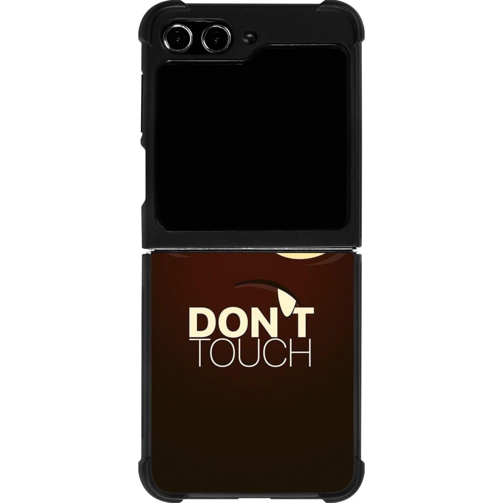 Coque Samsung Galaxy Z Flip5 - Silicone rigide noir Angry Dont Touch