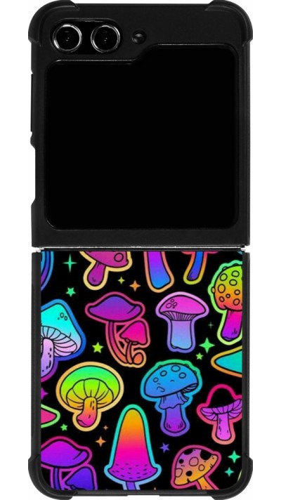 Coque Samsung Galaxy Z Flip5 - Silicone rigide noir Autumn 2024 magic mushrooms