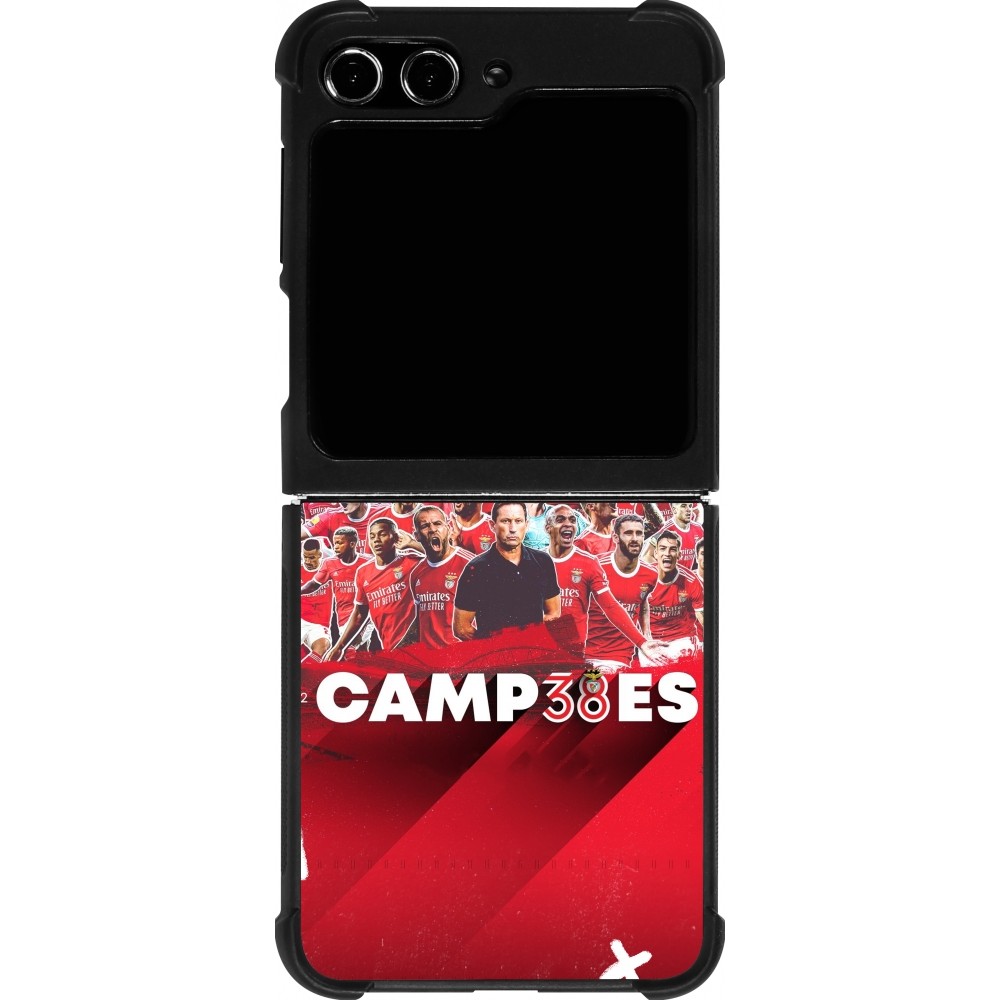 Coque Samsung Galaxy Z Flip5 - Silicone rigide noir Benfica Campeoes 2023