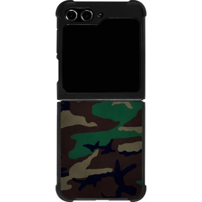 Coque Samsung Galaxy Z Flip5 - Silicone rigide noir Camouflage 3