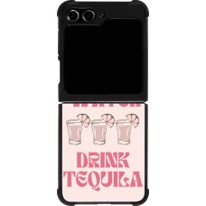 Coque Samsung Galaxy Z Flip5 - Silicone rigide noir Cocktail Save Water Drink Tequila