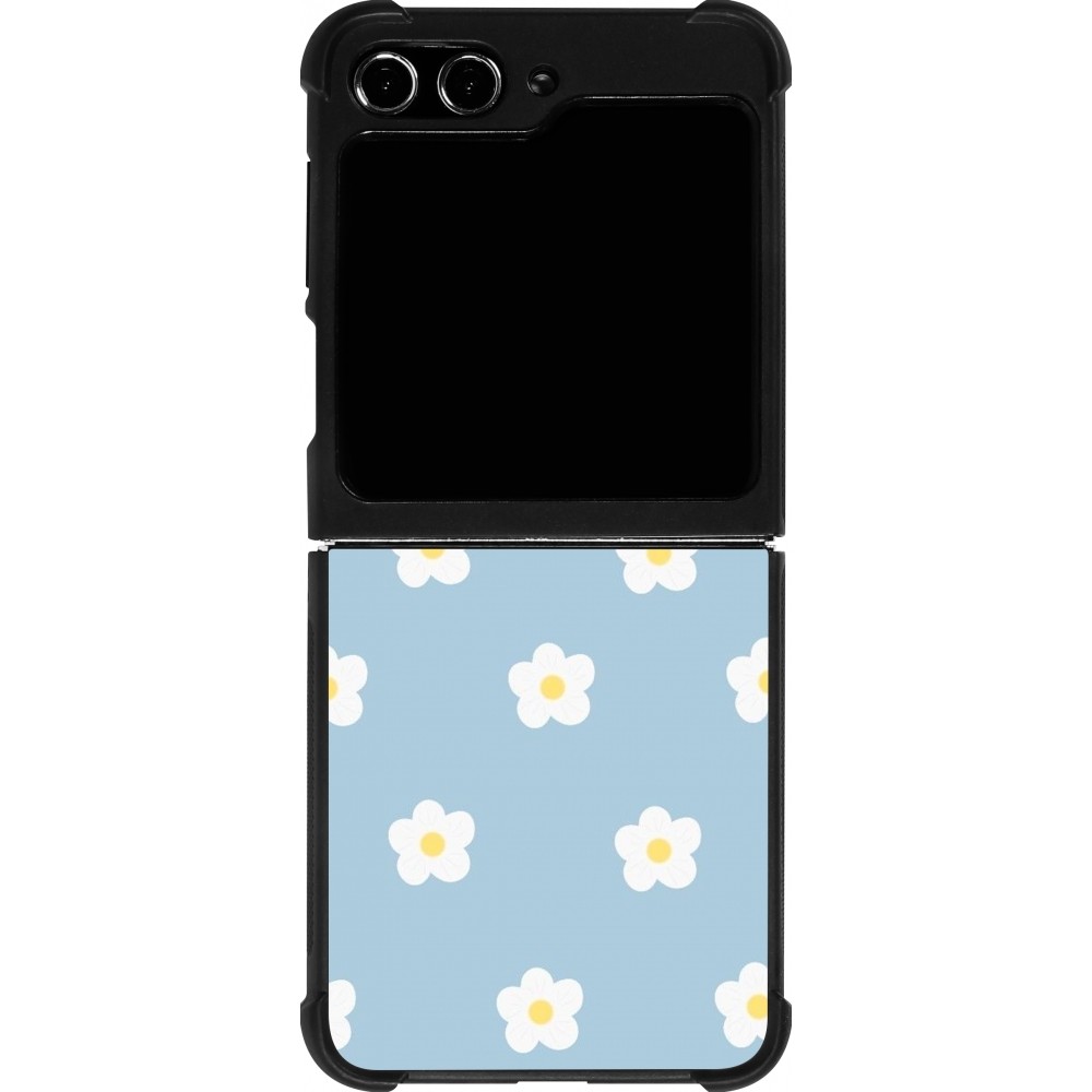 Coque Samsung Galaxy Z Flip5 - Silicone rigide noir Easter 2024 daisy flower