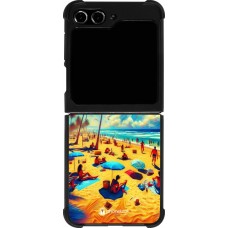 Samsung Galaxy Z Flip5 Case Hülle - Silikon schwarz Sommer Paradies Farbe