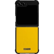 Coque Samsung Galaxy Z Flip5 - Silicone rigide noir Maillot de football Equateur 2022