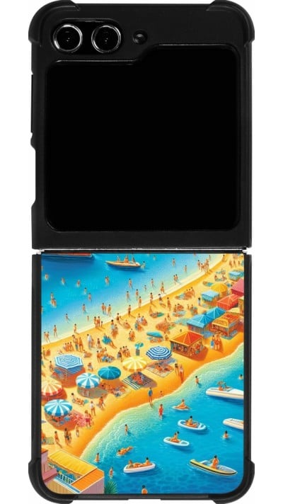 Coque Samsung Galaxy Z Flip5 - Silicone rigide noir French Riviera People