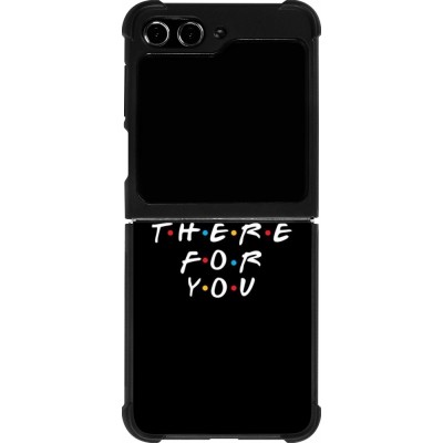 Coque Samsung Galaxy Z Flip5 - Silicone rigide noir Friends Be there for you