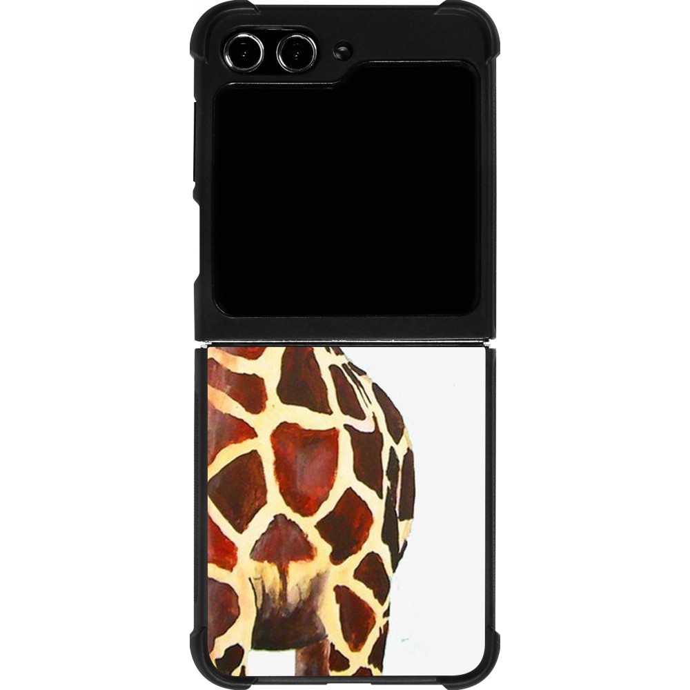 Coque Samsung Galaxy Z Flip5 - Silicone rigide noir Giraffe Fit