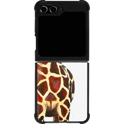 Coque Samsung Galaxy Z Flip5 - Silicone rigide noir Giraffe Fit